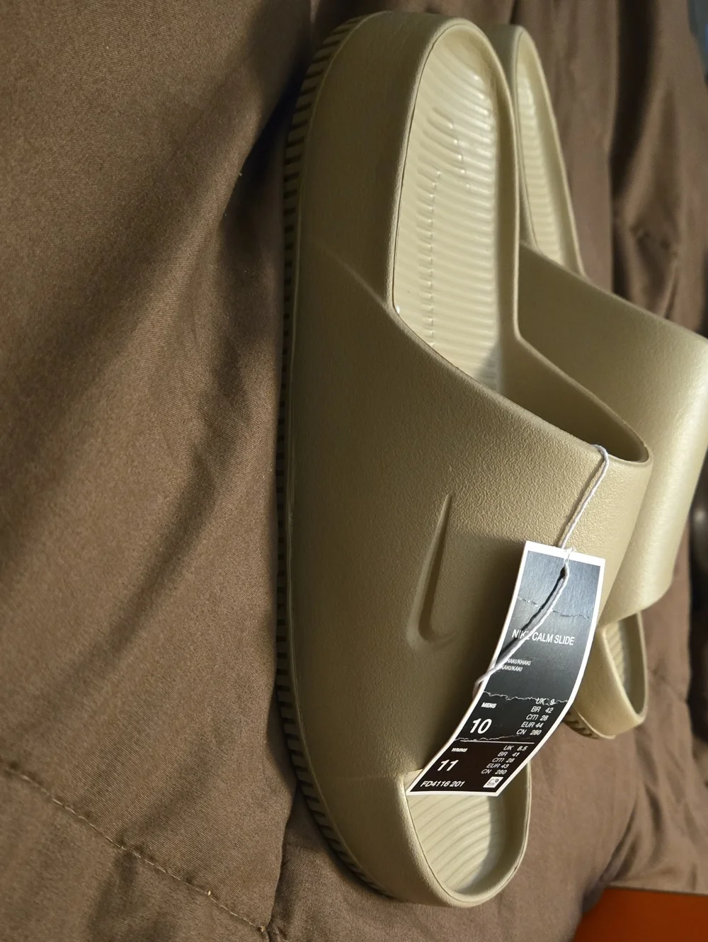Nike Calm Slide Sandals in Taupe.  Size 10 NEW WITH TAGS.